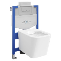 MEXEN/S WC předstěnová instalační sada Fenix XS-U s mísou WC Teo, bílá 6853385XX00