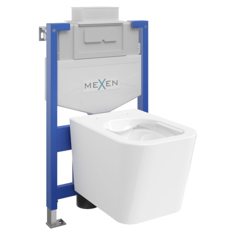 MEXEN/S WC předstěnová instalační sada Fenix XS-U s mísou WC Teo, bílá 6853385XX00