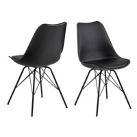 Design Scandinavia Jídelní židle Elinora (SET 2 ks), černá