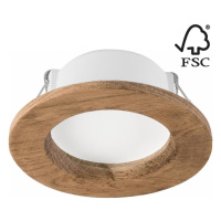 LED Podhledové svítidlo WOODY SPOT LED/5,5W/230V 4000K ořech ø 10 cm