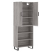 vidaXL Skříň highboard šedá sonoma 69,5 x 34 x 180 cm kompozitní dřevo