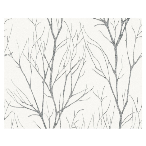 A. S. Creation Vliesová tapeta Blooming béžovo-šedá AS-Création