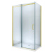 MEXEN/S Omega obdélníkový sprchový kout 130x90, transparent, zlatý + vanička 825-130-090-50-00-4