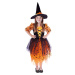 Rappa Dětský kostým oranžová čarodějnice s kloboukem 117 - 128 cm