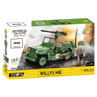 Cobi 2296 world war ii americký ozbrojený terénní automobil jeep willys mb