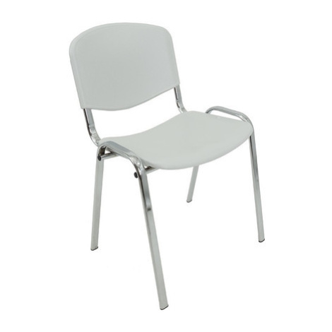 Konferenční plastová židle ISO CHROM Bílá Mazur