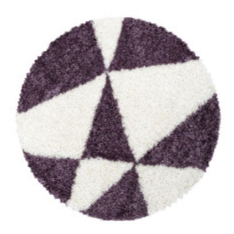Ayyildiz koberce Kusový koberec Tango Shaggy 3101 lila kruh - 160x160 (průměr) kruh cm