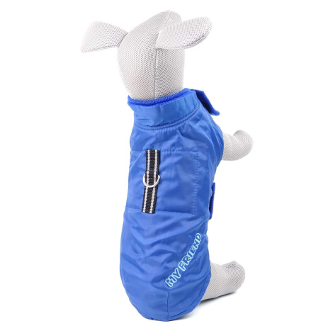 Vsepropejska Snowy zimní bunda „My friend“ pro psa Barva: Modrá, Délka zad (cm): 24, Obvod hrudn