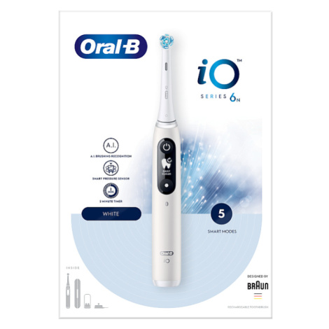 Oral-B iO 6N Bílý Elektrický Zubní Kartáček