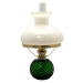 Floriánova huť Petrolejová lampa EMA 38 cm tmavě zelená