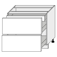 ArtExt Kuchyňská skříňka spodní PLATINIUM | D2A 90/1A Barva korpusu: Grey