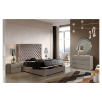 Estila Luxusní chesterfield manželská postel Melody s čalouněním a s úložným prostorem 150-180cm