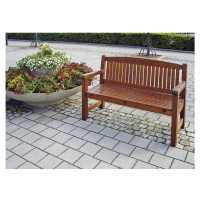Dřevěná lavička, hnědá, celková výška 930 mm, pro 2 osoby