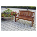 Dřevěná lavička, hnědá, celková výška 930 mm, pro 2 osoby