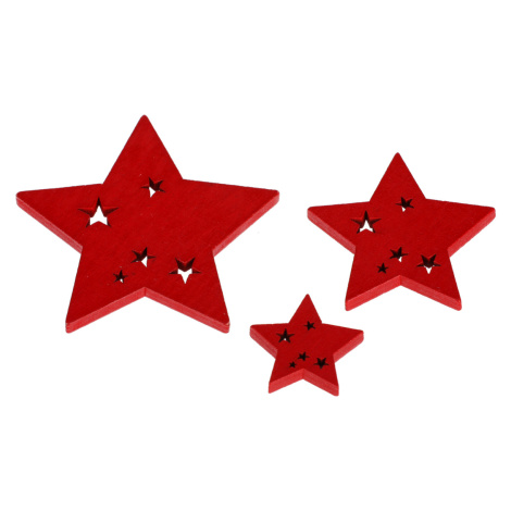 Dekorace hvězda OC3785 RED 18ks Autronic