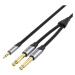 Kabel mini jack 3,5 mm na 2x jack 6,5 mm Vention BARHG 1,5 m (šedý)