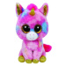 Meteor TY Beanie Boos FANTASIA - barevný jednorožec 15 cm