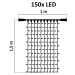 DecoLED LED světelná záclona, FLASH, 1x1,5 m, ledově bílá, 150 diod, IP67