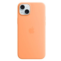 Apple iPhone 15 Plus Silikonový kryt s MagSafe sorbetově oranžový