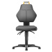 eurokraft pro Pracovní otočná židle, černá, s podlahovými patkami, čalounění z PU pěny