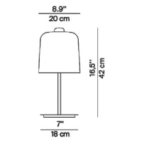 Luceplan Luceplan Zile Stolní lampa šedá, výška 42 cm