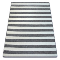 Dywany Lusczow Kusový koberec SKETCH WILLIAM šedý/bílý - pruhovaný