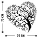 Wallity Nástěnná kovová dekorace HEART TREE černá