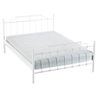 Bílá kovová dvoulůžková postel s roštem 140x200 cm Hatkus – Kalune Design