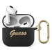 Guess GUA3SASMK pouzdro na AirPods 3. Generace black Saffiano Script Metal Collection