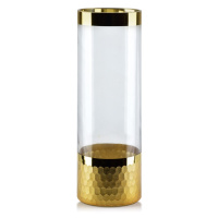 Mondex Skleněná váza Serenite 29,8 cm čirá/zlatá