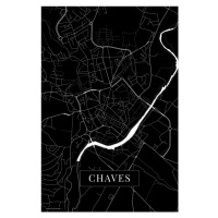 Mapa Chaves black, POSTERS, (26.7 x 40 cm)