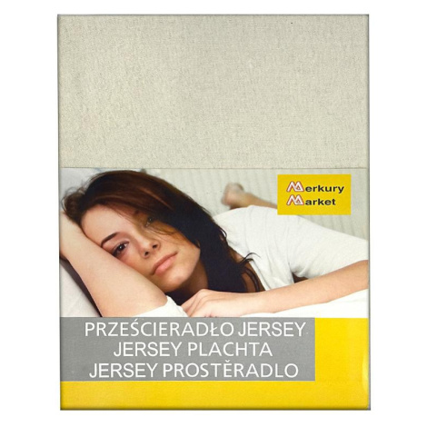 Jersey prostěradlo s napínací gumou 200x220 béžové b.2 BAUMAX