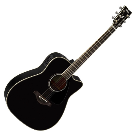 Yamaha FGX830C Black Elektroakustická kytara Dreadnought