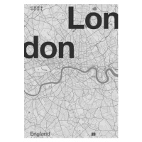 Obrazová reprodukce London Minimal Map, Bodart, Florent, 30 × 40 cm