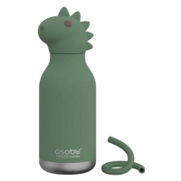 ASOBU Bestie Bottles Láhev na pití s brčkem dinosaurus