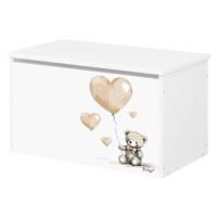 NELLYS Box na hračky - Teddy love - béžový