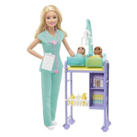 Mattel Barbie POVOLÁNÍ HERNÍ SET S PANENKOU - DOKTORKA V MODRÉM OBLEČKU