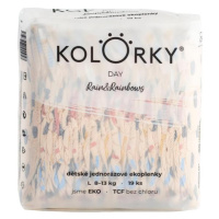 KOLORKY DAY Plenky jednorázové eko, déšť & duhy L (8-13 kg) 19 ks