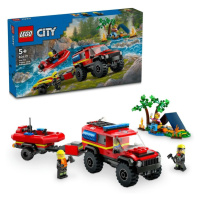 LEGO -  City 60412 Hasičské auto 4x4 a záchranný člun