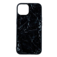 TopQ Kryt Marble iPhone 14 pevný Smoky Black 110476