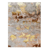 Dywany Łuszczów AKCE: 80x150 cm Kusový koberec Miro 51463.802 Abstraction grey / gold - 80x150 c