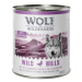 6 x 800 g míchaná balení - Wolf of Wilderness - "Free-Range Meat" Mix - 2x krůtí, 2x kuřecí, hov