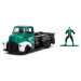 Autíčko Chevy COE 1952 DC Jada kovové s otevíratelnými dveřmi a figurka Green Lantern délka 12 c