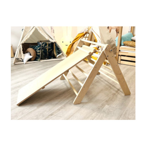 Dřevěná hrací sestava - Montessori Piklerové trojúhelník light + prkno 2v1 Elisdesign