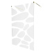 MEXEN/S KIOTO samostatně stojící sprchová zástěna 100 x 200, transparent/bílá vzor 8 mm, zlatá 8