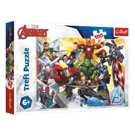 Puzzle Síla Avengers/Disney Marvel The Avengers 100 dílků 41x27,5cm v krabici 29x19x4cm Teddies