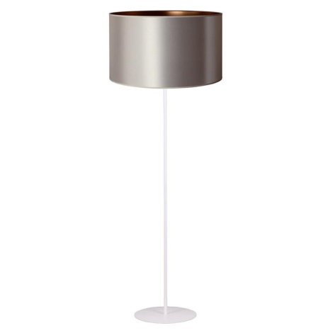 - Stojací lampa CANNES 1xE27/15W/230V pr. 45 cm stříbrná/měděná/bílá Donoci