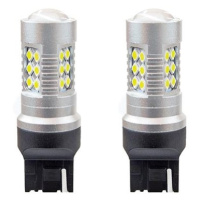 AMIO LED žárovka 1156 CAN-BUS 24x SMD 3030 T20 7440 w21w 12V/24V bílá 5600k, sada 2 ks