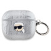 Karl Lagerfeld PU Embossed Karl Head pouzdro AirPods 3 stříbrné