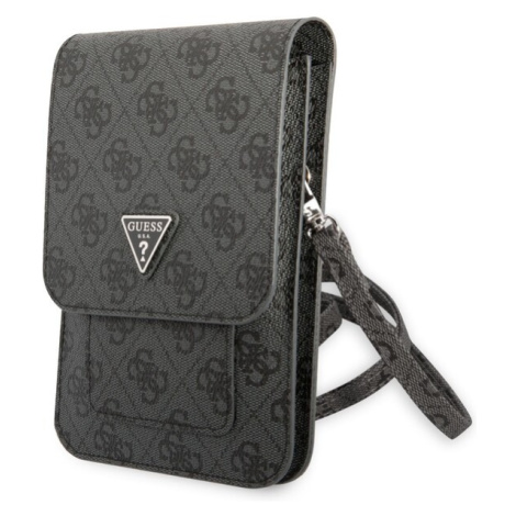 Guess PU 4G Triangle Logo Phone Bag černý